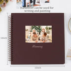 RECUTMS 12x12 Scrapbook 60 Page Kraft Paper DIY Travel Kids Album Coffee | - Image 3