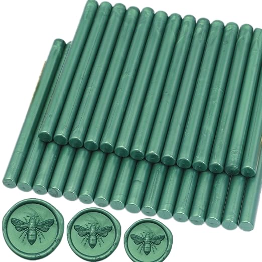 Wax Seal Sticks Pine Green, Mini Sealing Wax Gun Sticks Wedding Invitations - Image 4