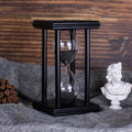 BELLAWARE Hourglass Timer with Black Sand, 15 Minute Wooden Sand Timer | by BELLAWARE