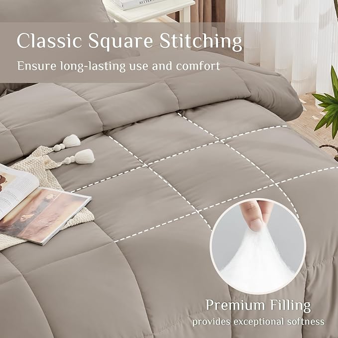 JOLLYVOGUE Twin XL Comforter Set, Ultra-Soft Bed in a Bag Twin XL Size 5 Pieces - Image 3