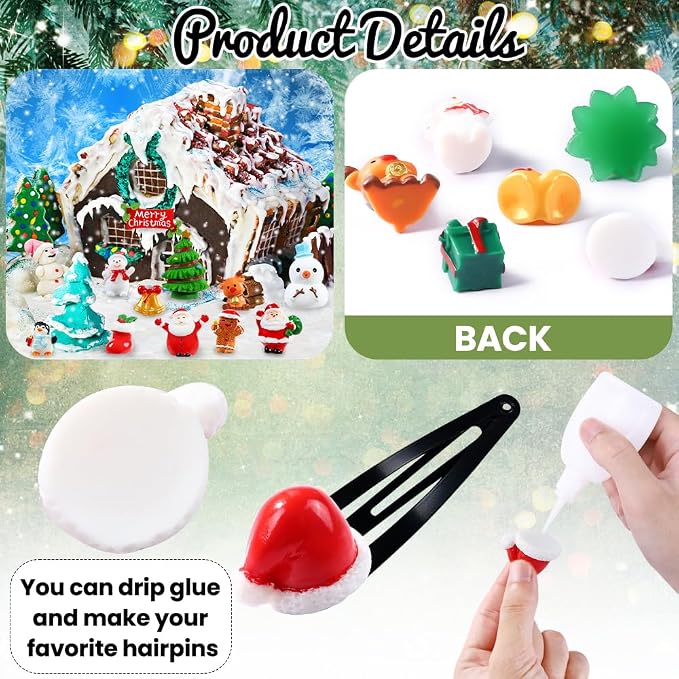DIYDEC 32Pcs Christmas Miniature Figurines, Mini Resin Figurines to Hide Small - Image 7
