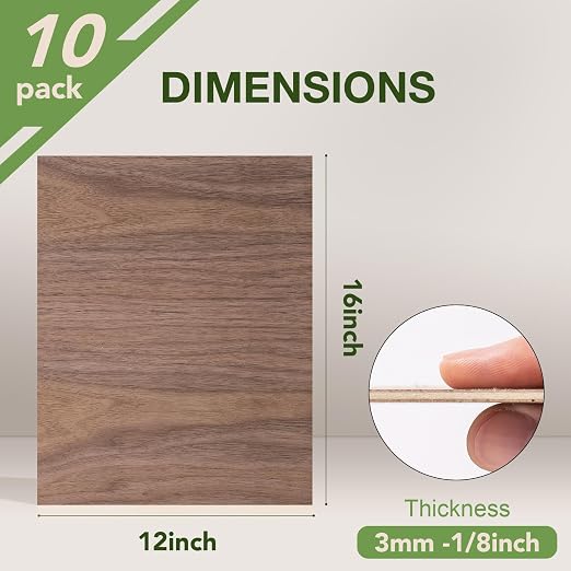 10 Pack Walnut Plywood Sheets, 3mm Plywood - Image 2
