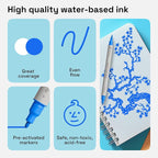 ARTISTRO 2 Blue Dual-Tip Acrylic Paint Pens - Image 5