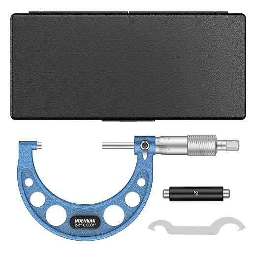 HDLNKAK Outside Micrometer Set, 2-3" Machinist Micrometer, 0.0001" Graduation - Image 6