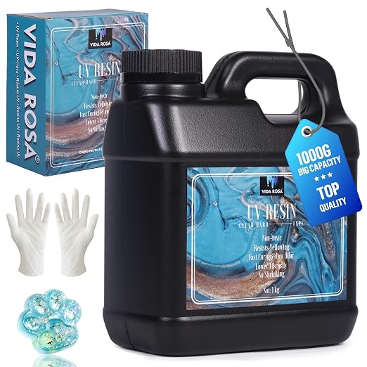 VIDA ROSA 1KG UV Resin Upgraded Kit, Featuring High Gloss, High Hardness by VidaRosa