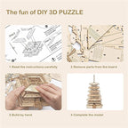 Rowood 3D Puzzles for Adults, Wooden Model Kits for Adults to Build, Gift on - Image 4