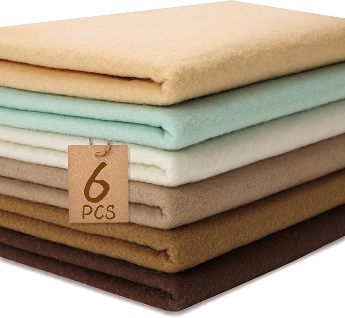 XSEINO 6 Rolls 12"x35" Large Felt Sheets, 1.4mm Thick Nonwoven Fabric by XSEINOiscreating%EF%BC%81
