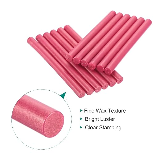 MECCANIXITY 12 Pcs Bright Red Cylinder Sealing Wax Stick Glue Gun Wax Seal Rod - Image 3