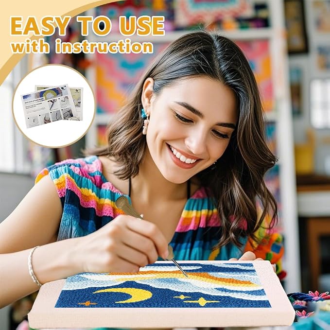 Doodlream Sea of Clouds DIY Punch Needle Embroidery Kit - Image 3