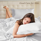 King Satin Pillowcase for Hair 2pc, Similar to Silk Pillow Cases, Easier Care - Image 2