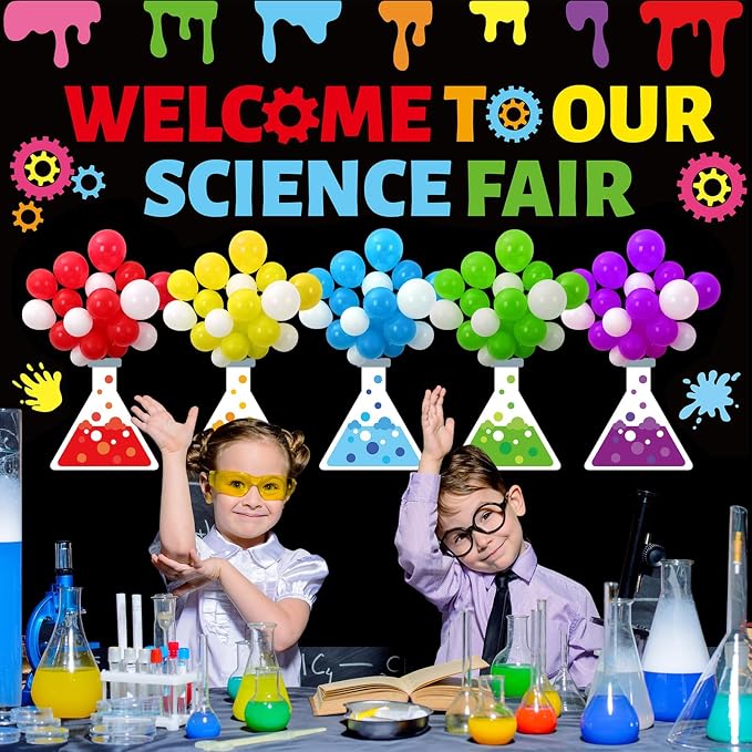 Science Bulletin Board Set 3D Balloon Welcome to Our Science Fair Board Craft - Image 5