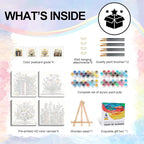 Yezavesu 4 Pack Framed Paint by Numbers Kit - Image 4