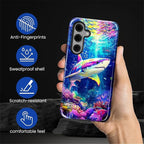 for Samsung Galaxy S25 FE Case, Colorful Ocean Sharks Pattern Glossy 2 in 1 - Image 5