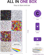 Redtwo 1600 Pcs Letter Beads Kit, 6 Styles of Colorful Alphabet Beads - Image 4