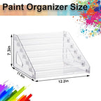 2 Pack 7-Layer Clear Acrylic Paint Holder Storage & Brush Holder Organizer | - Image 4