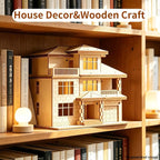 3D Wooden Puzzles for Adults, Miniature Villa Model Kit, DIY Wooden Craft for - Image 5