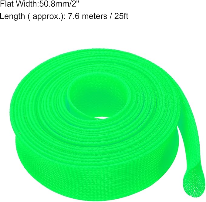 uxcell Expandable Sleeving, 2-inch 25ft Cable Sleeve - Image 3