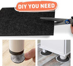 12" x 12" x 1/8" Thickness Adhesive Black Felt Sheets Sticky Felt Fabric Pads - Image 4