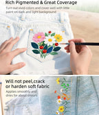 Colorful Fabric Paint Set for Clothes, 6 Colors 4oz Textile Paint for Kids | - Image 4