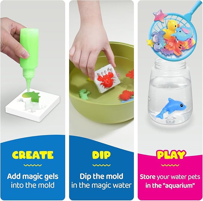 Magic Water Elf Toy Craft Kits for Kids, DIY Your Own Aqua Fairy Water Pets & - Image 2