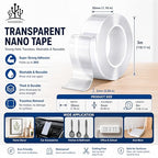 SANKEMU Double-Sided Tape Heavy Duty 9.84 FT x 1.18 in – Clear Removable - Image 2