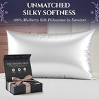 DECOLURE 100% Pure Mulberry Silk Pillow Case Standard Size – Highest Grade 30 - Image 2
