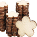 PATIKIL 10mm Wooden Flowers, 50 Pack Unfinished Wood Flowers Blank Wooden by PATIKIL
