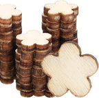 PATIKIL 10mm Wooden Flowers, 50 Pack Unfinished Wood Flowers Blank Wooden by PATIKIL