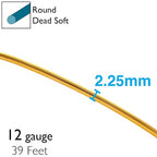 The Beadsmith Anodized Aluminum Wire – 12 Gauge – 39 feet – Gold Color – - Image 4