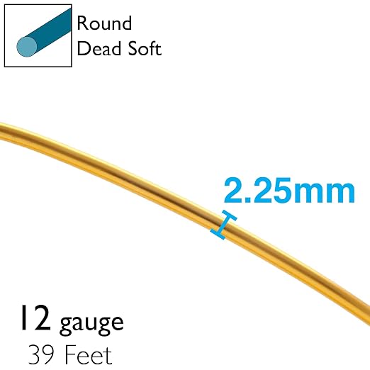 The Beadsmith Anodized Aluminum Wire – 12 Gauge – 39 feet – Gold Color – - Image 4
