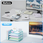 Spacrea Desk Organizers and Accessories, Paper Organizer - Image 2