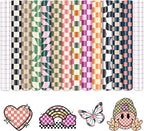 Tintnut Checkerboard Permanent Vinyl, waterproof, easy peel & stick, works by Tintnut