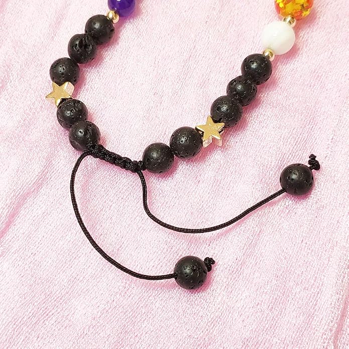 Women Stone Bead Charm Bracelet Universe Galaxy the Eight Planets Nine Planets - Image 5
