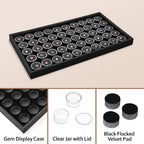 Ikee Design Black Foam Gem Jars Showcase Stackable Display Tray - Image 4