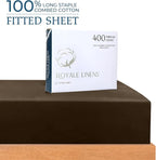 Royale Linens 400 Thread Count 100% American Grown Cotton Fitted Sheet Full Size - Image 2