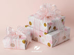 HUIHUANG Pink White Stripe Sheer Ribbon - Image 4