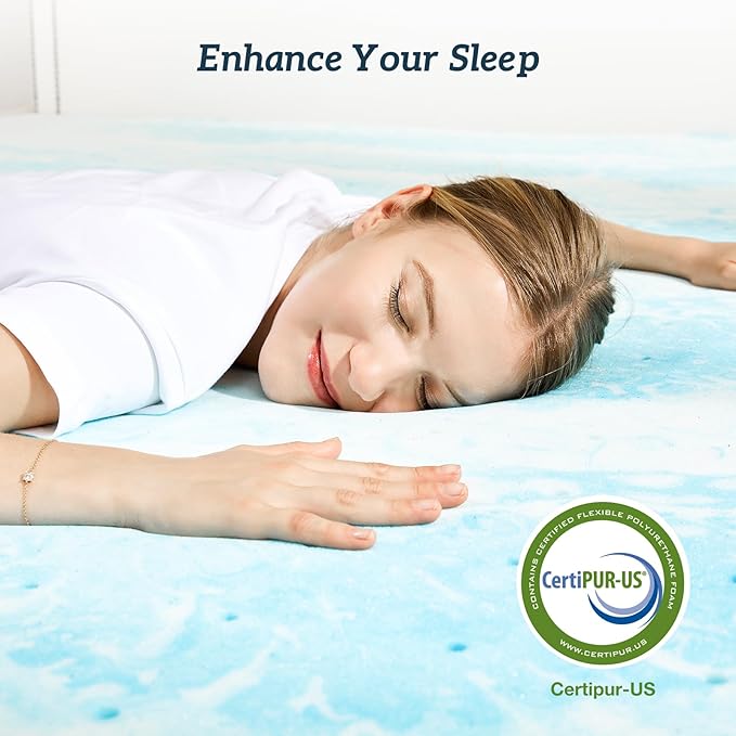 Sweetcrispy Mattress Topper California King, 2 Inch Thick Memory Foam Gel - Image 3