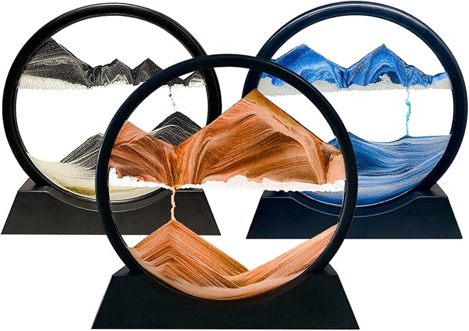 HYUGF Moving Sand Art Picture Decor, 3D Deep Sea Sandscape Liquid Motion - Image 5