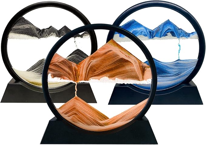 HYUGF 12" Moving Sand Art Picture Decor, 3D Deep Sea Sandscape Liquid Motion - Image 5