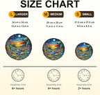 Sun Moon Forest Puzzles Adults Gifts Wooden 100 Pieces 8.5 * 8.5in - Image 4