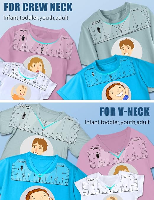 Vowlove Tshirt Ruler Guide for Vinyl Alignment, T Shirt Ruler to Center Designs - Image 3