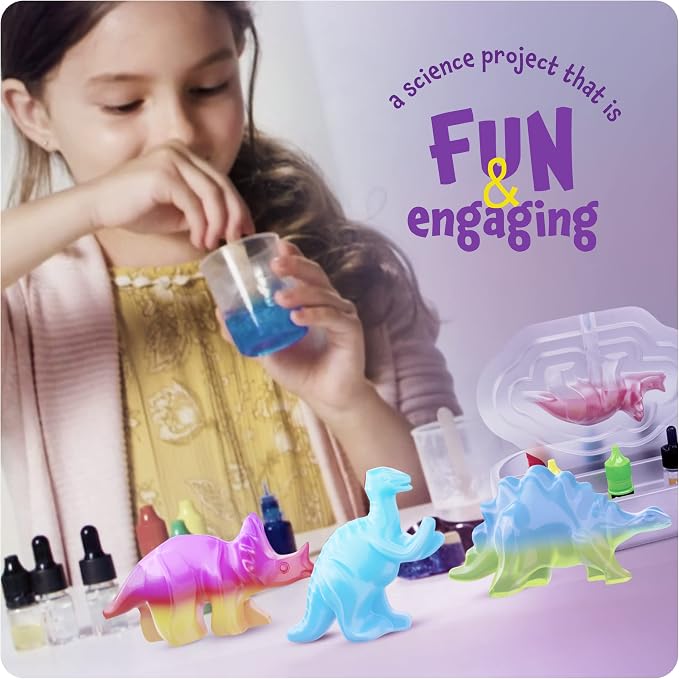Dan&Darci Dino Soap Making Kit for Kids, Dinosaur Science Toys Kits, Gifts for - Image 2
