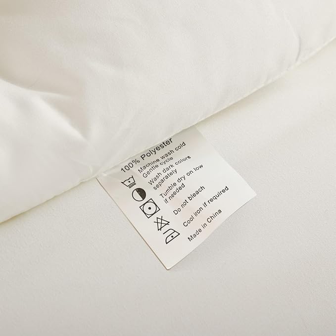 ROSGONIA Oversized Queen Comforter Ivory - Image 9