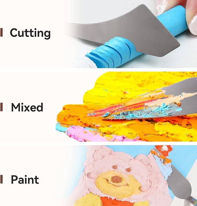 3 Pieces Palette Knife Set Stainless Steel Spatula palette knife - Image 5