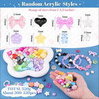 500-550PCS TINKRSTUFF Assorted 8 Mixed Colors Acrylic Beads - Image 2