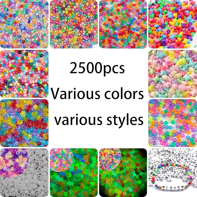 HardyGuo Boxed Pony Beads Letter Beads Rainbow Kandi Beads - Image 2