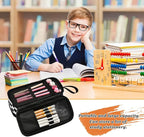 Black White Checkered Pencil Case Box Boys Girls Large Pencil Pouch Zipper - Image 5