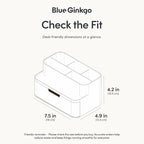 BLUE GINKGO Compact Desk Organizer – Small 5-Compartment, Half Drawer Storage – - Image 3