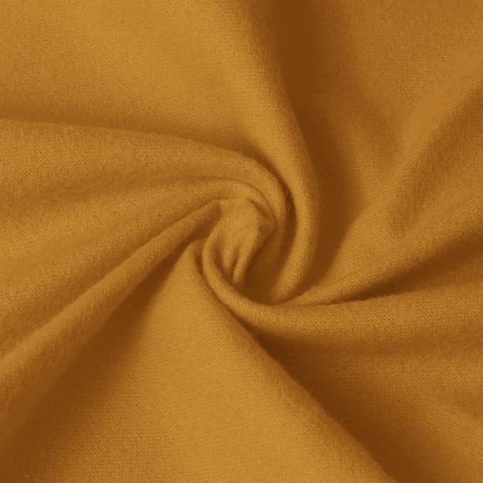 59”W Cotton Flannel Fabric, Super Soft 150GSM, Medium Weight Solid Arts & by Unknown