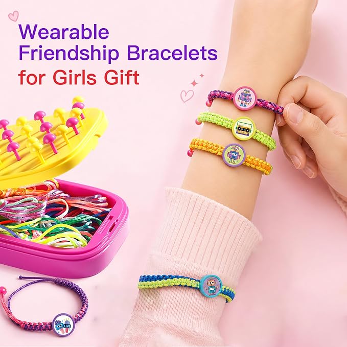 Arts and Crafts for Kids Age 8-12 Friendship Bracelet Making Kit for Girls - Image 3